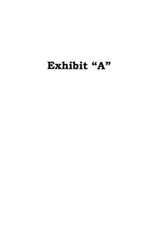 Text reading 'Exhibit “A”' centered on a white background.