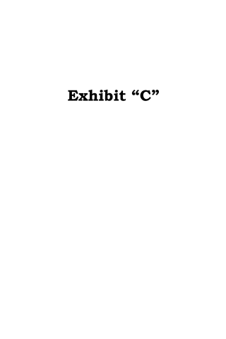 A white page with the text 'Exhibit “C”' centered in black serif font.